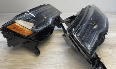 Черные led фары передние Jeep Grand Cherokee WK2 14-21 тюнинг оптика фото