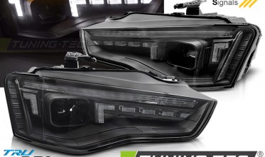 Черные фары передние Audi A5 2011-2016 диодная тюнинг оптика фото