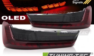 Задние фонари OLED BMW 3 G20 стопы тюнинг red smoke фото