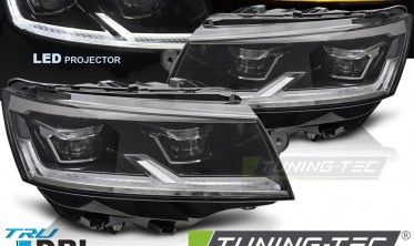 Передні тюнінг фари VW T6.1 2020-2024 чорні full led фото
