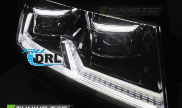 Передні тюнінг фари VW T6.1 2020-2024 чорні full led фото