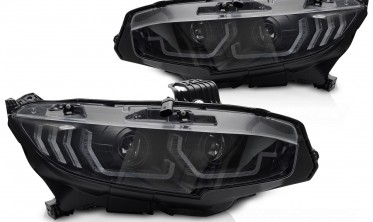 Лед фари передні Honda Civic MK10 чорна оптика full led фото