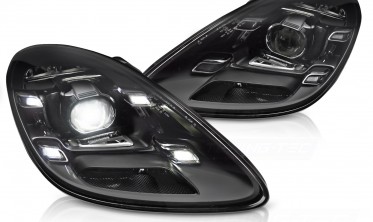 Тюнинг фары передние Porsche Cayman, Boxster 718 черная оптика full led фото