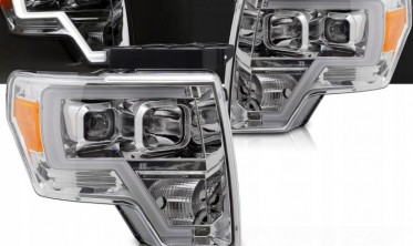Тюнінг фари передні Ford F150 MK12 2008-2014 оптика tube light фото