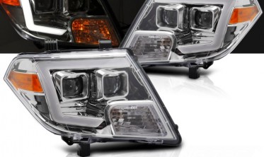 Передние диодные фары Nissan Frontier 09-14 оптика тюнинг фото