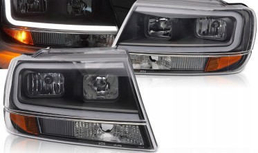 Тюнінгові передні фари Jeep Grand Cherokee WJ TUBE LIGHT фото