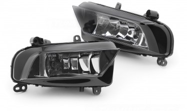 Противотуманки Audi A4 B8 2012-2015 с прозрачным стеклом фото