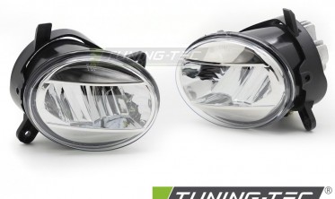Диодные противотуманки Audi A4 B8 08-11 / A6 C6 09-11 / Q5 08-16 с прозрачным стеклом фото