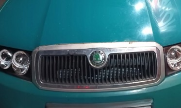 Черные фары передние SKODA FABIA 1 с кольцами фото