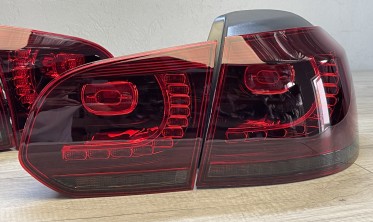 Фонари задние тюнинговые (стопы диодные) VW Golf 6 фото