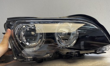 Фары передние с диодными кольцами BMW E46 рестайлинг фото