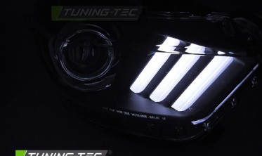 Чорні передні фари Ford Mustang 2014-2017 під ксенон фото