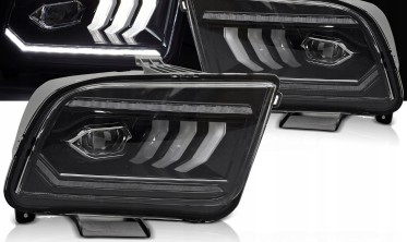 Чорні передні фари full led Ford Mustang 2004-2009 фото