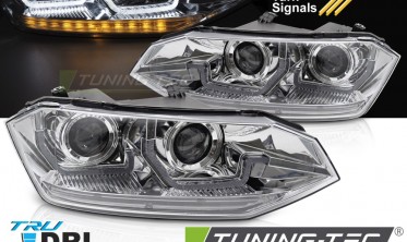 Передние фары VW Polo 6 2G с функцией ДХО фото