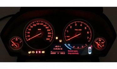 Накладки на шкали для заміни миль на км BMW F30, F31, F32, F33, F34, F36 сірі 3D M-Style  фото