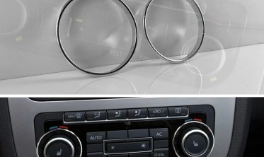 Декор кольца на ручки печки VW Amarok/ Caddy/ Golf/ Touran/ Eos/ Jetta/ Sirocco/ Tiguan/ T5/ T6/ CC/ Passat B7 фото