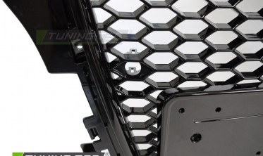 Решетка радиатора без значка Audi A3 8P 2008-2012 черная глянцевая фото