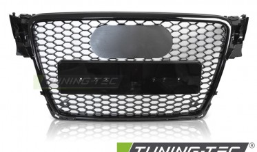 Решітка радіатора Audi A4 B8 2008-2011 чорна глянцева фото