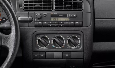 Хром кольца на ручки печки VW Golf 3 / Passat B3/B4 / T4 / Sharan MK1 / Seat Ibiza 2 / Toledo 1 / Ford Galaxy MK1 фото