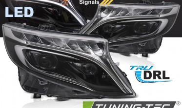 Передні фари full led Mercedes V-class / Vito W447 чорна оптика тюнінгова фото