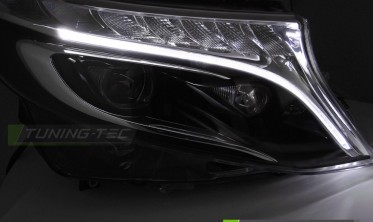 Передні фари full led Mercedes V-class / Vito W447 чорна оптика тюнінгова фото