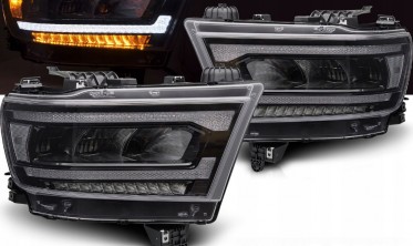 Чорні led фари передні Dodge Ram 2019-2022 тюнінг оптика фото