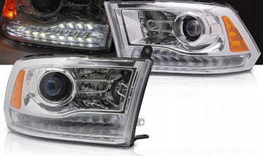 Тюнінгові передні фари з діодами Dodge RAM 2009-2018 фото