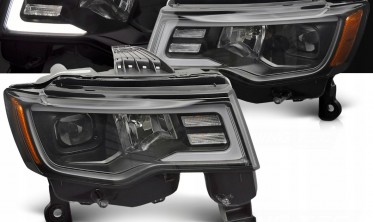 Тюнинг фары передние Jeep Grand Cherokee WK2 2016-2021 с диодными поворотами фото