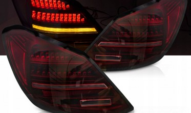 Тюнинговые фонари задние Mercedes C W205 2014-2021 стопы диодные red black фото