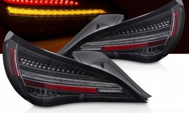 Диодные задние фонари Mercedes CLA C117 черные стопы  фото