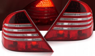 Тюнинговые задние фонари (стопы) Mercedes S W220 красно-белые фото