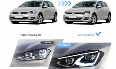 Передние фары full led для VW Golf 7 тюнинг оптика фото