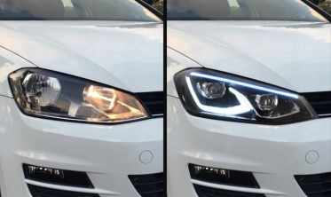 Передние фары full led для VW Golf 7 тюнинг оптика фото