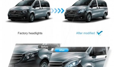 Фары передние диодные для Mercedes V-KLASA W447 Vito черные фото