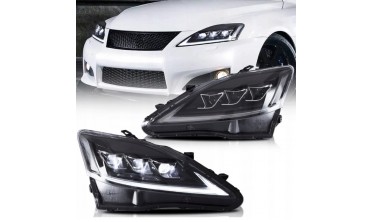 Тюнинговые фары передние Lexus IS 2006-2013 диодная оптика фото