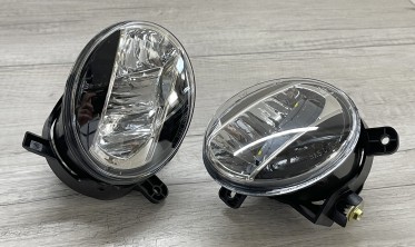 Туманки лед Audi A4 B8 08-11 / A6 C6 09-11 / Q5 08-16 черные диодные фото