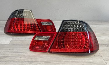 Диодные тюнинговые фонари задние BMW E46 купе 1999-2003 red smoke фото
