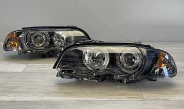 Тюнінгові фари передні BMW E46 купе / кабріо Led Angel Eyes фото