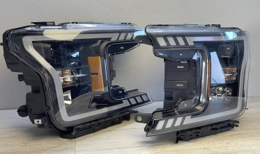 Чорні фари передні Ford F150 MK13 2017-2020 тюнінг оптика з діодами фото