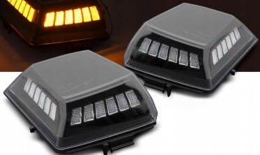 Led повороты на крыло Mercedes G-class W463 / W464 2018- черные динамические фото