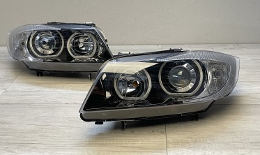 Фары передние BMW E90, E91 с Led кольцами Angel eyes фото