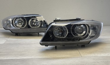 Фары передние BMW E90, E91 с Led кольцами Angel eyes фото