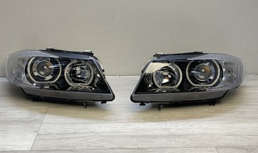 Фары передние BMW E90, E91 с Led кольцами Angel eyes фото