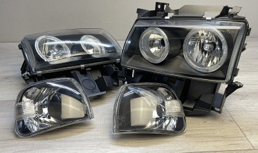 Фары передние тюнинговые VW T4 рестайл Depo Angel Eyes фото