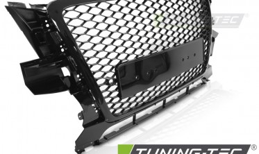 Решетка радиатора RS Audi Q5 8R 2008-2012 черная глянцевая фото
