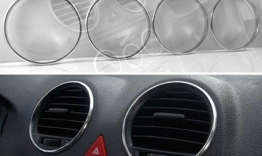 Хром кільця на обдуви VW Caddy II фото