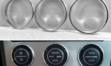Хром кольца на ручки климат-контроля VW Passat B6 / Touran / Golf 5 Climatronic фото