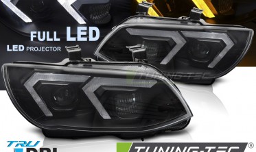 Передние фары черные BMW E92, E93 2010-2013 full led оптика под ксенон фото