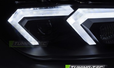 Передние фары черные BMW E92, E93 2010-2013 full led оптика под ксенон фото