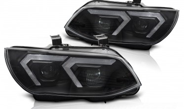 Передние фары черные BMW E92, E93 2010-2013 full led оптика под ксенон фото